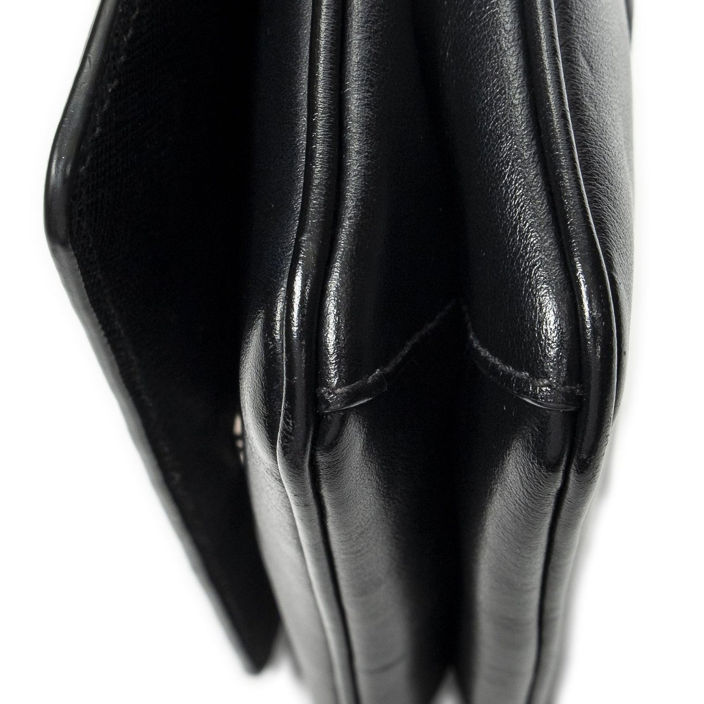 Prada Chain Shoulder Black Saffiano Leather Messenger — view 8