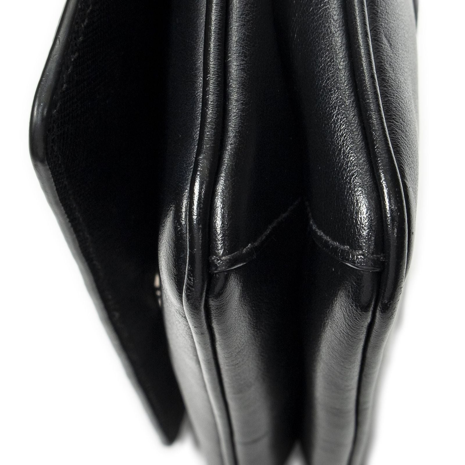 Prada Chain Shoulder Black Saffiano Leather Messenger — view 8