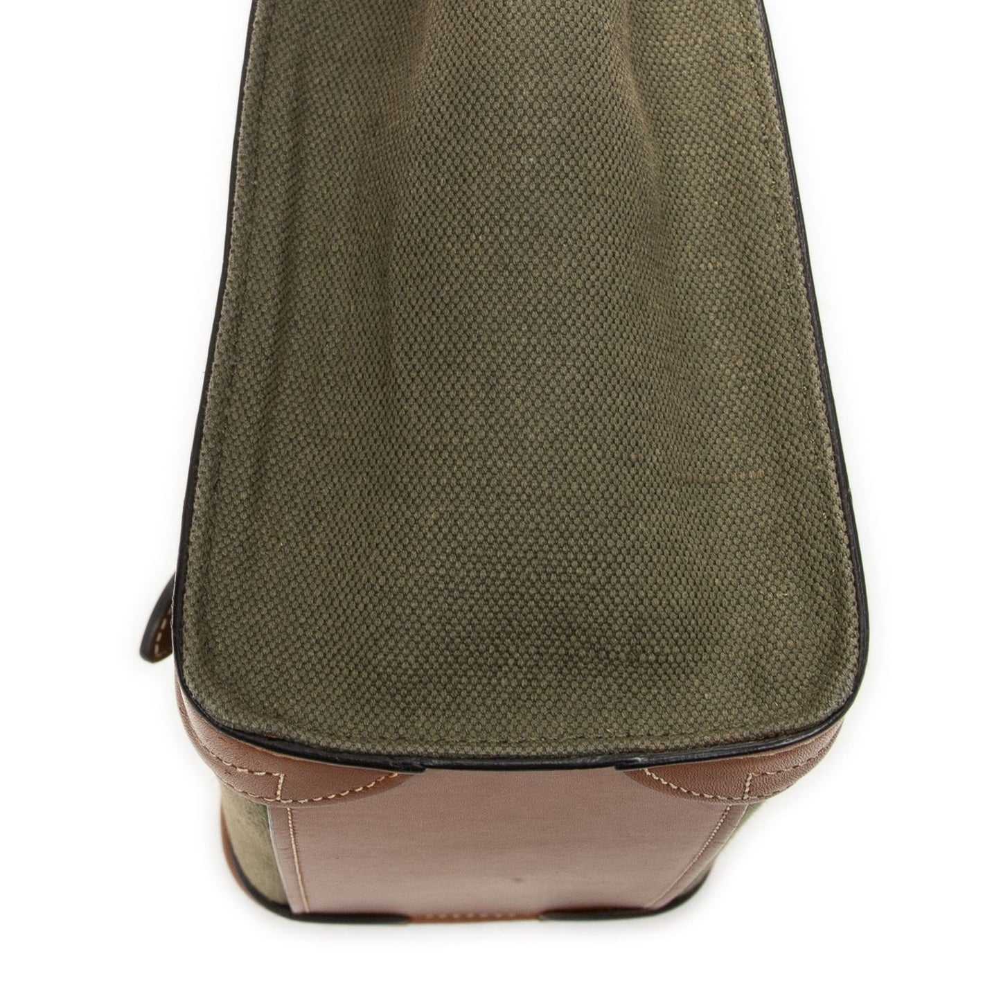 Celine Micro Luggage Brown Green Canvas — view 8