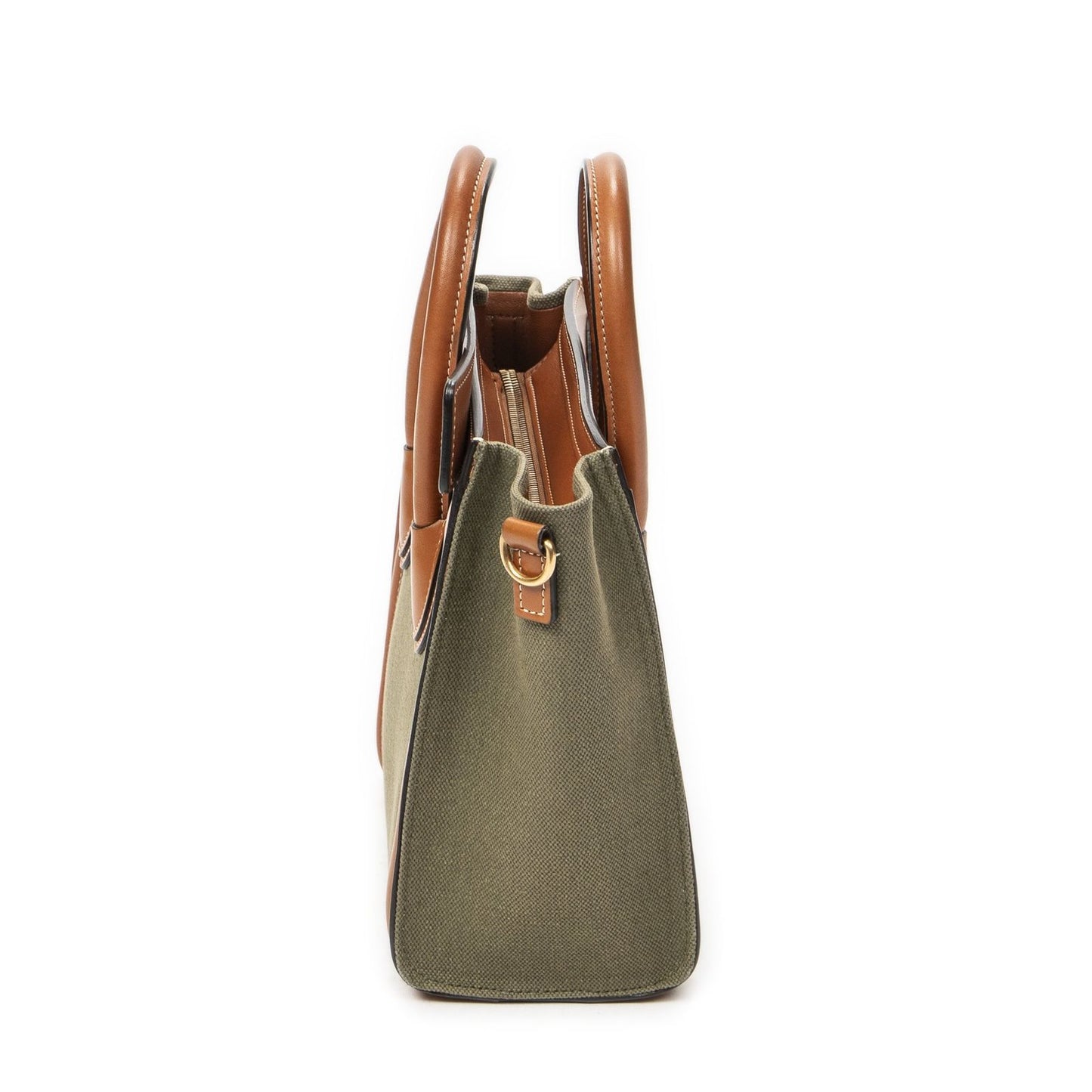 Celine Micro Luggage Brown Green Canvas — view 4