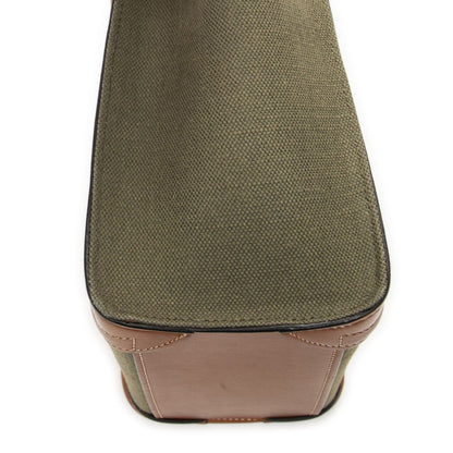 Celine Micro Luggage Brown Green Canvas — view 7
