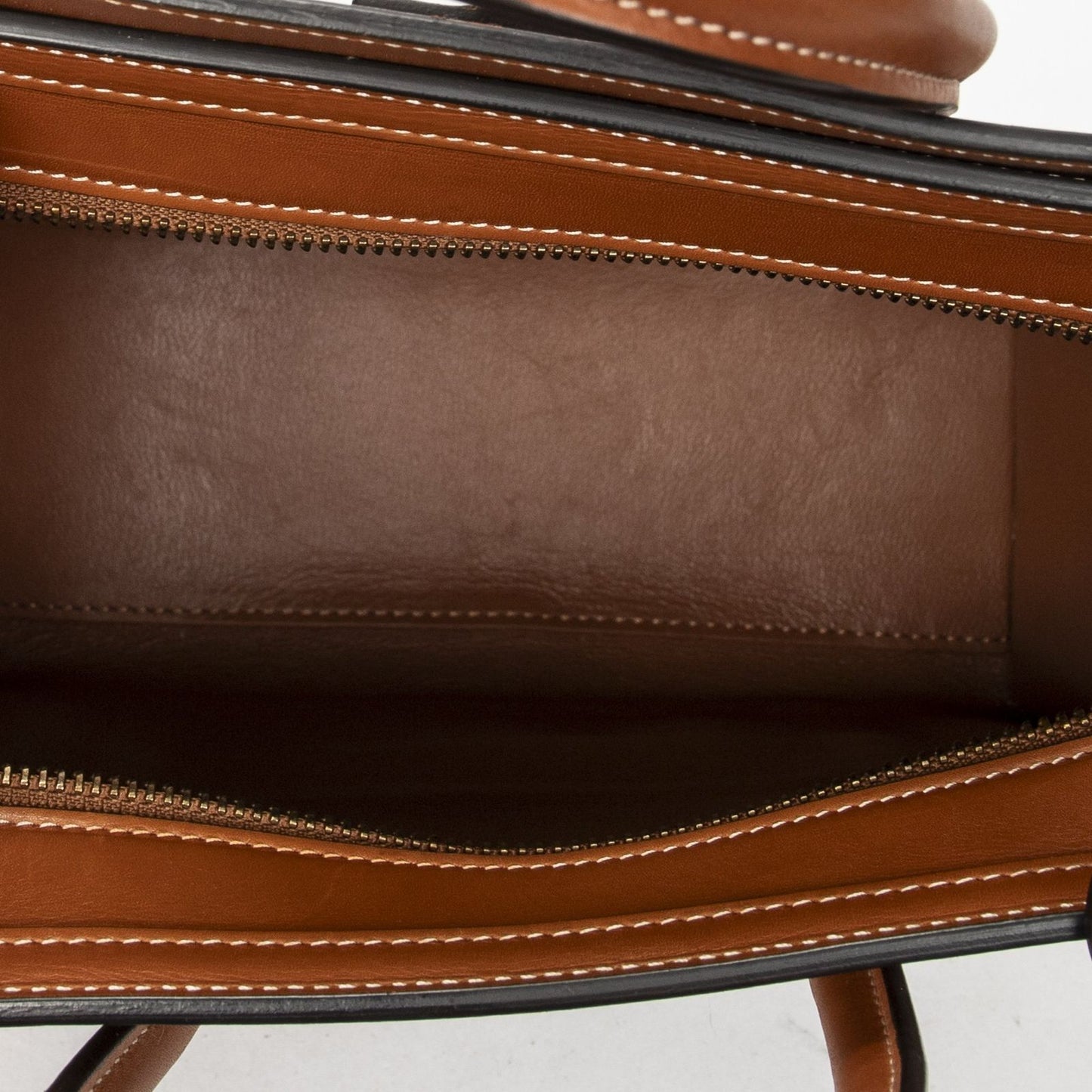 Celine Micro Luggage Brown Green Canvas — view 9