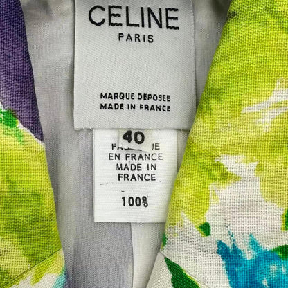 Celine Flower Pattern Multi Color Jacket 40 — view 5