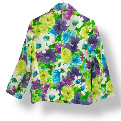 Celine Flower Pattern Multi Color Jacket 40 — view 3