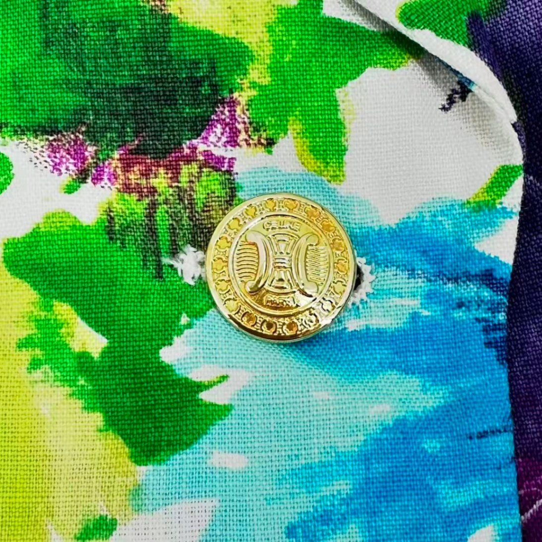Celine Flower Pattern Multi Color Jacket 40 — view 4