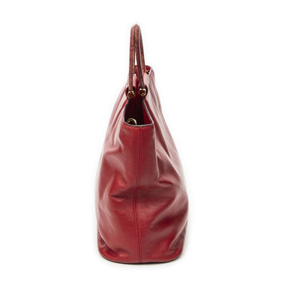 Celine Zip Top Handle Red Calfskin Leather — view 3