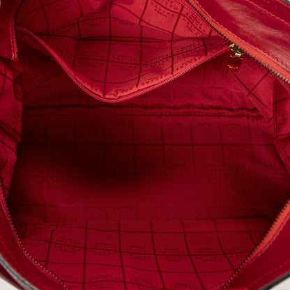 Celine Zip Top Handle Red Calfskin Leather — view 9