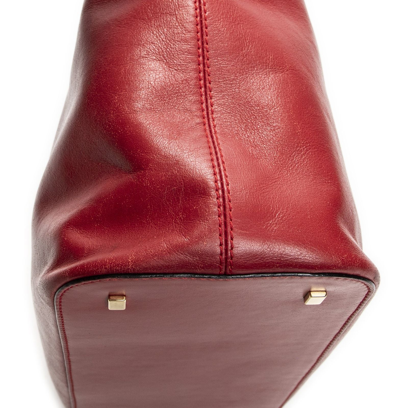 Celine Zip Top Handle Red Calfskin Leather — view 8