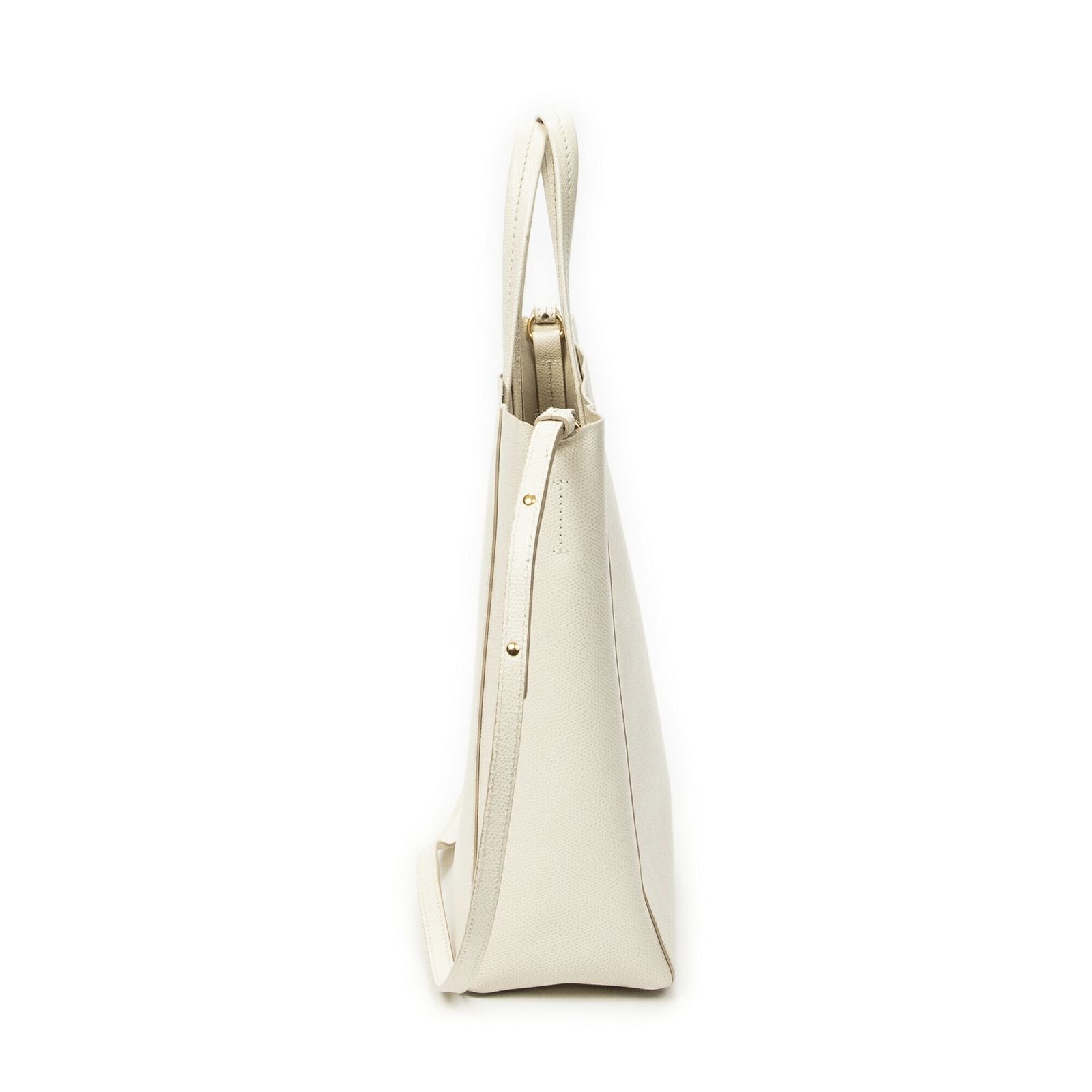 Celine Small Vertical Cover Tote White Gray Calfskin Leather — view 4