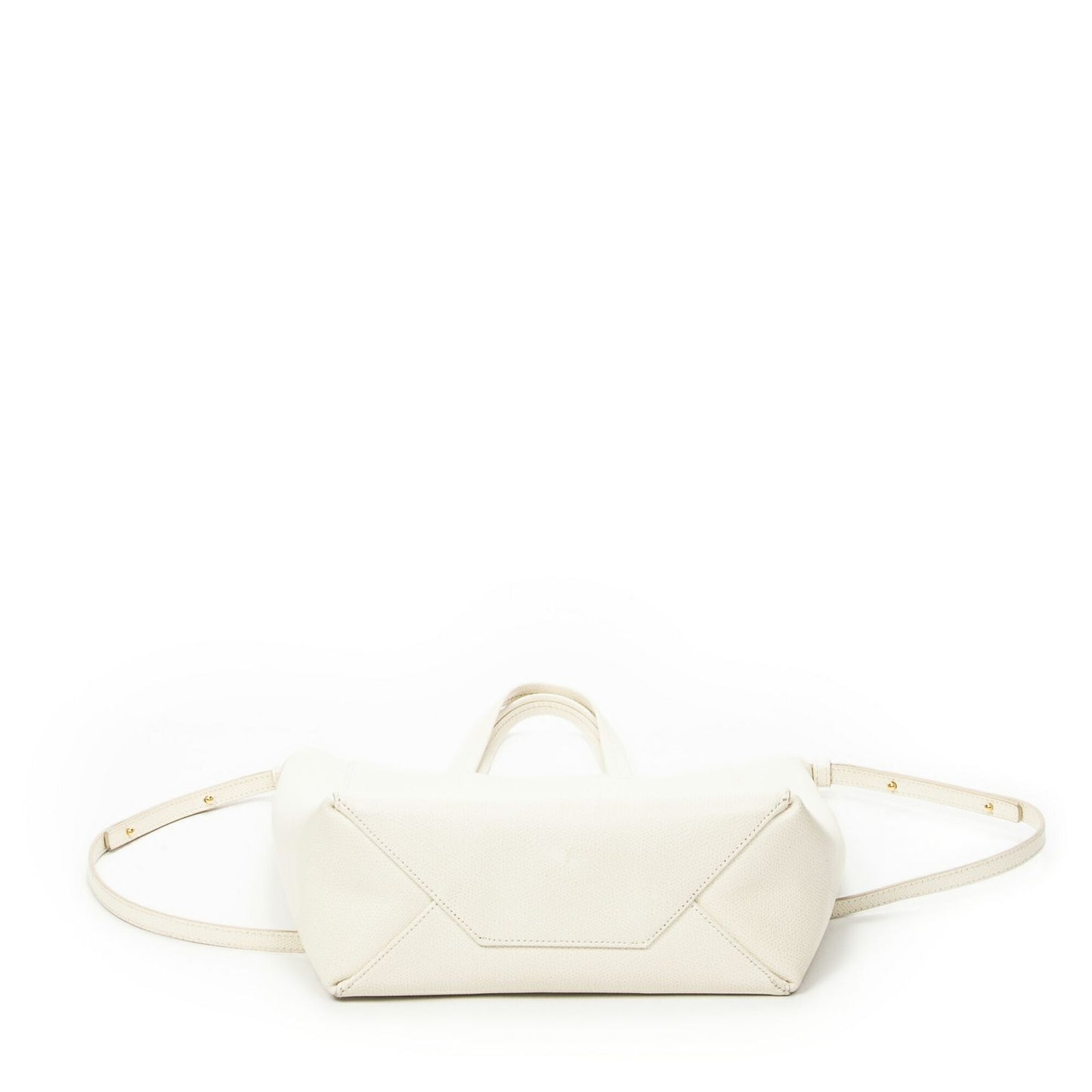 Celine Small Vertical Cover Tote White Gray Calfskin Leather — view 6