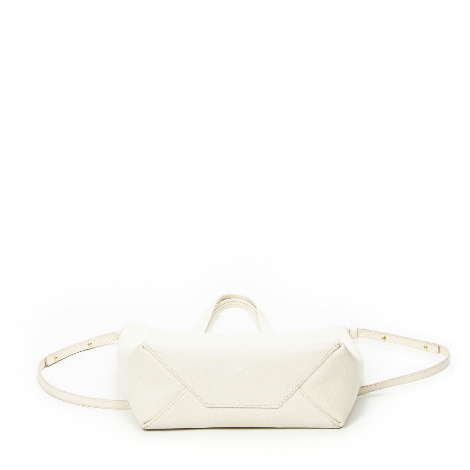 Celine Small Vertical Cover Tote White Gray Calfskin Leather — view 6