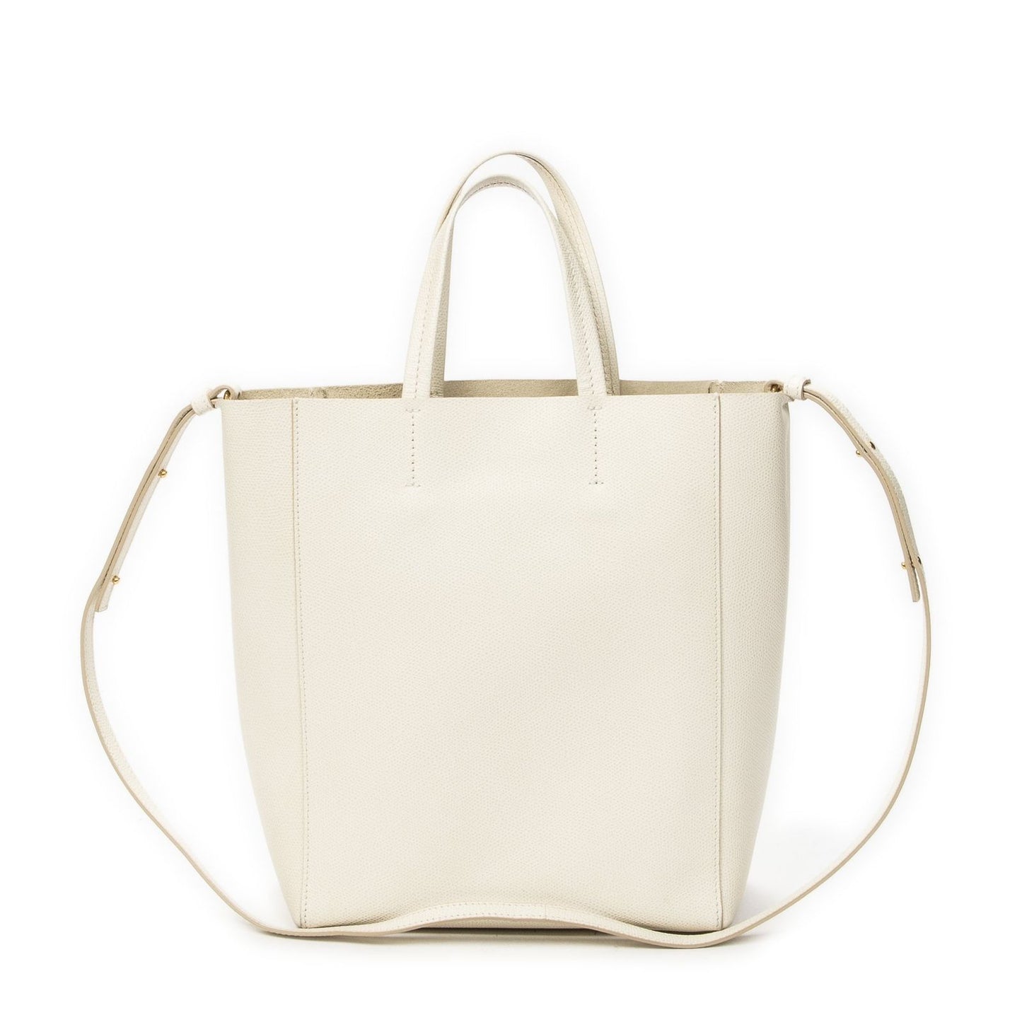 Celine Small Vertical Cover Tote White Gray Calfskin Leather — view 5