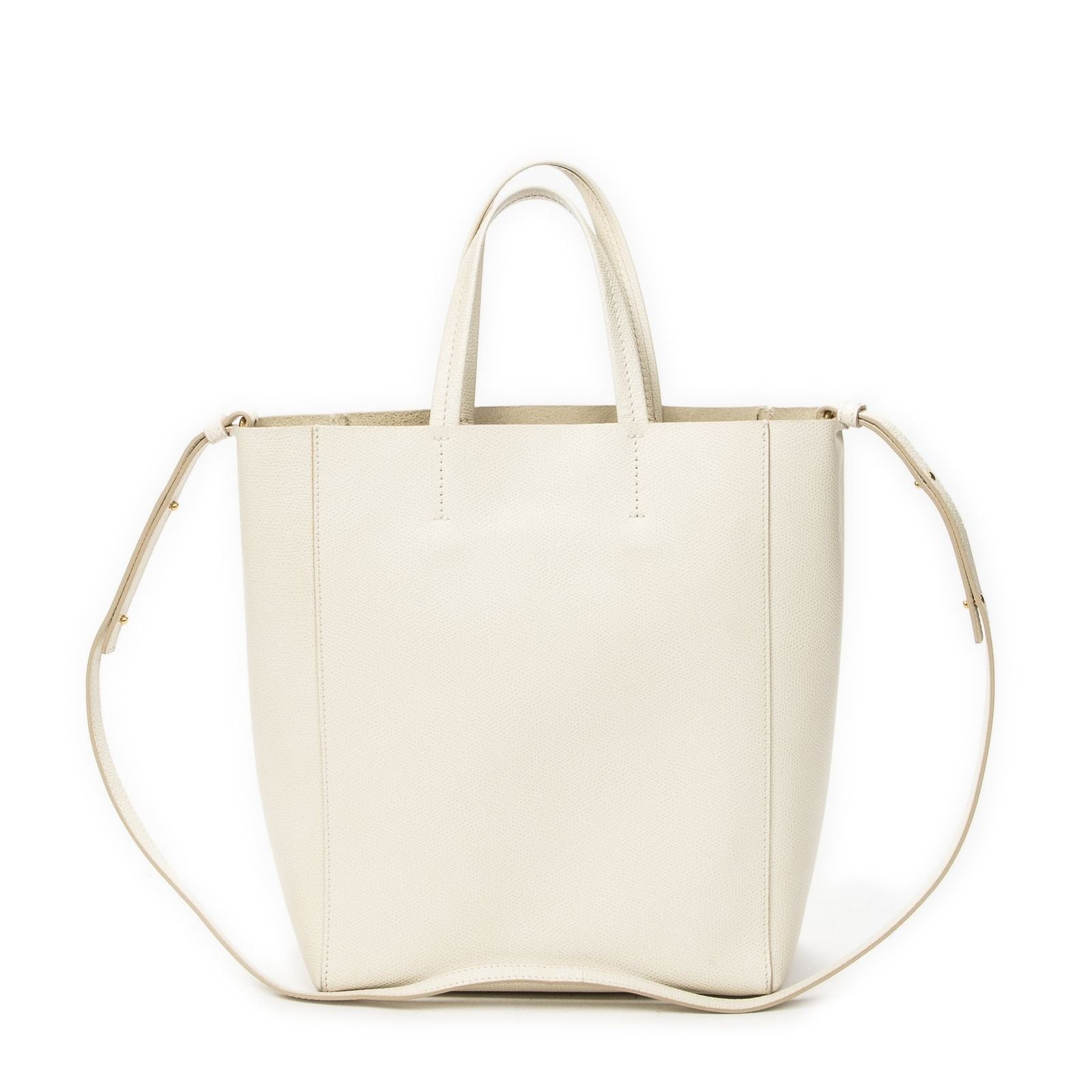 Celine Small Vertical Cover Tote White Gray Calfskin Leather — view 5