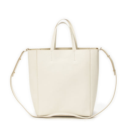Celine Small Vertical Cover Tote White Gray Calfskin Leather — view 5
