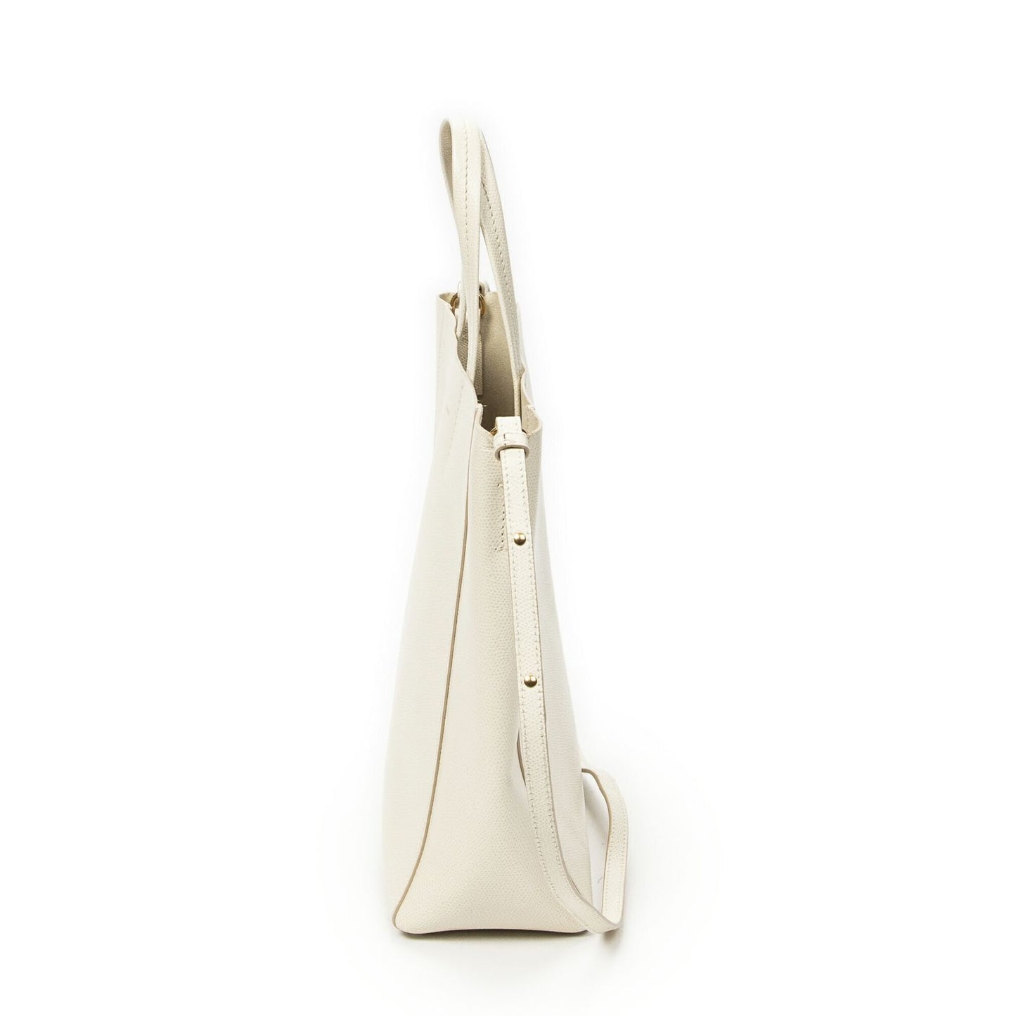 Celine Small Vertical Cover Tote White Gray Calfskin Leather — view 3