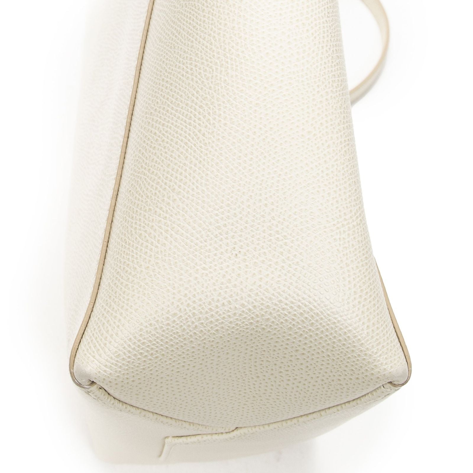 Celine Small Vertical Cover Tote White Gray Calfskin Leather — view 7