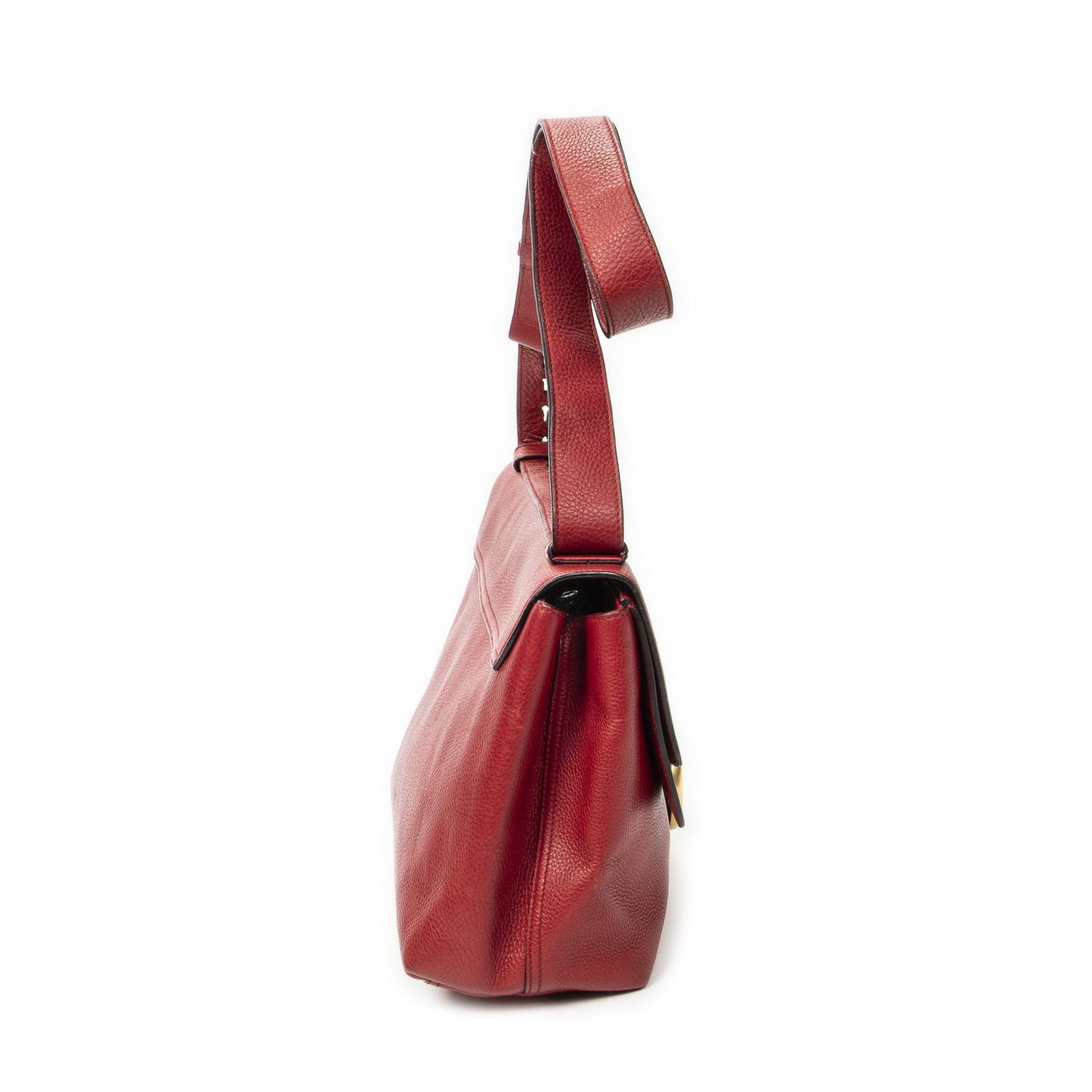 Gucci Large Marmont Flap Bag Red Gray Calfskin Leather — view 4
