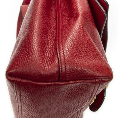 Gucci Large Marmont Flap Bag Red Gray Calfskin Leather — view 7