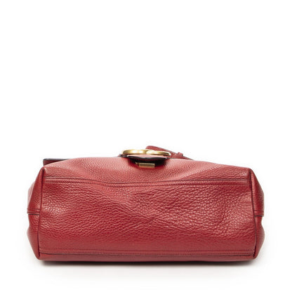 Gucci Large Marmont Flap Bag Red Gray Calfskin Leather — view 6