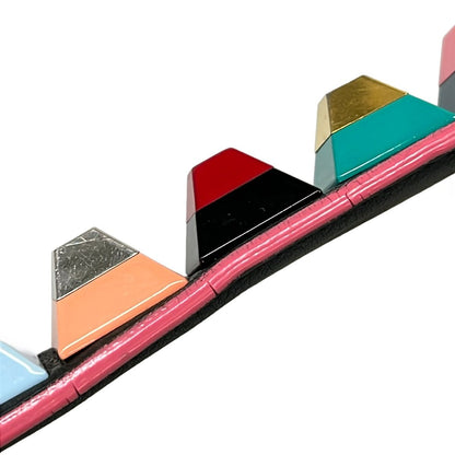 Fendi Shoulder Strap Mini Black Pink Multi Leather — view 5