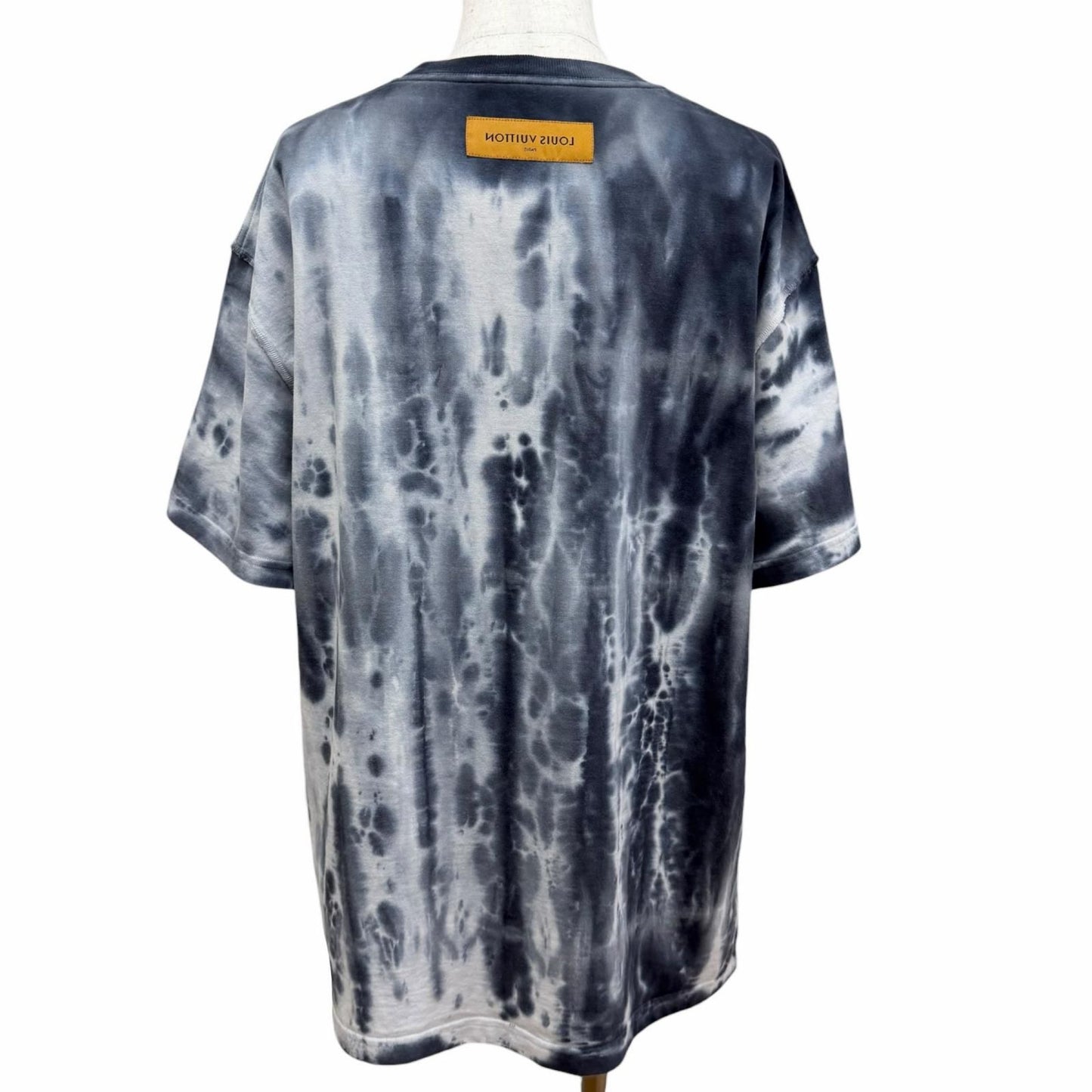 Louis Vuitton Inside Out Tie Dye Logo Print Short Sleeve T-Shirt Gray XL — view 4