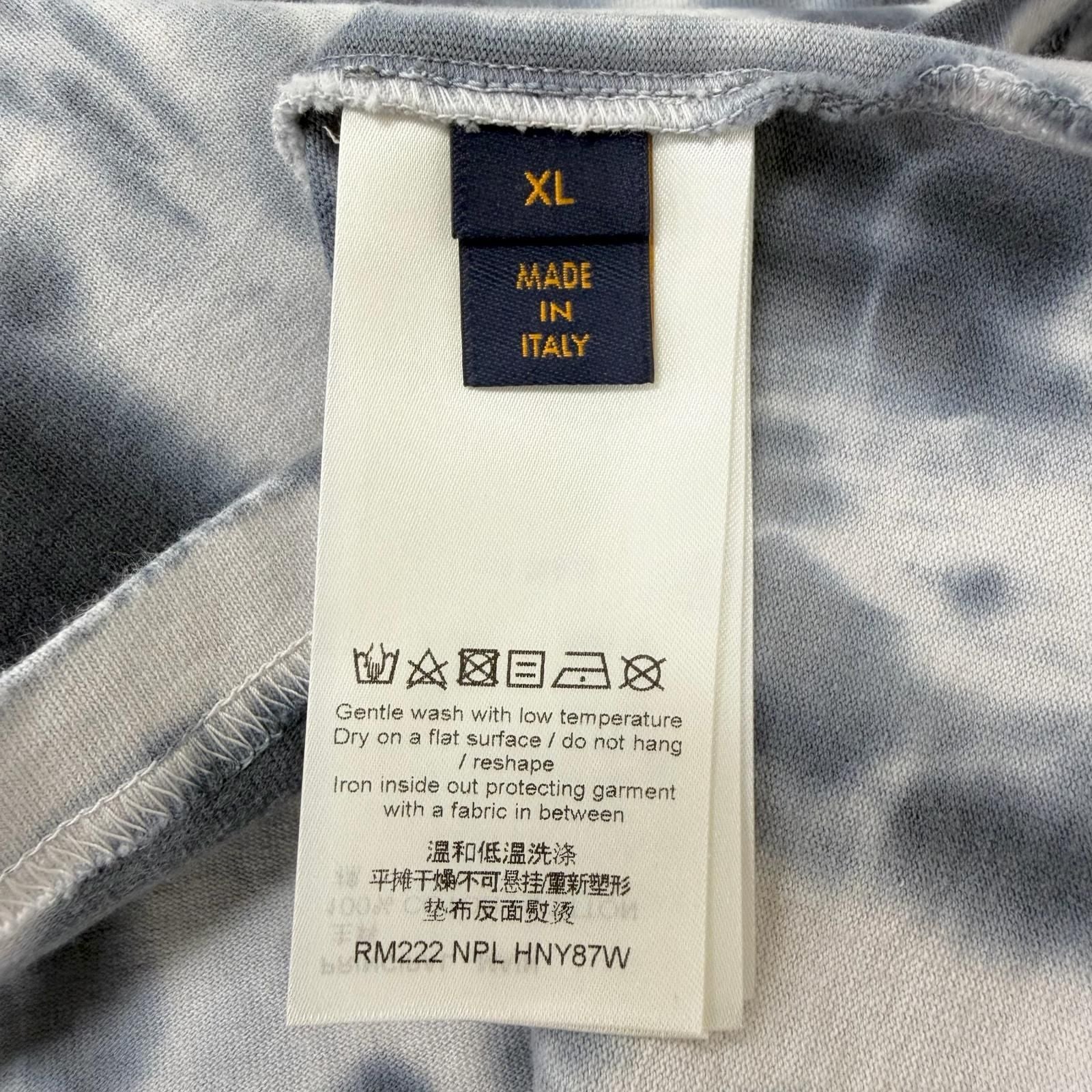 Louis Vuitton Inside Out Tie Dye Logo Print Short Sleeve T-Shirt Gray XL — view 7
