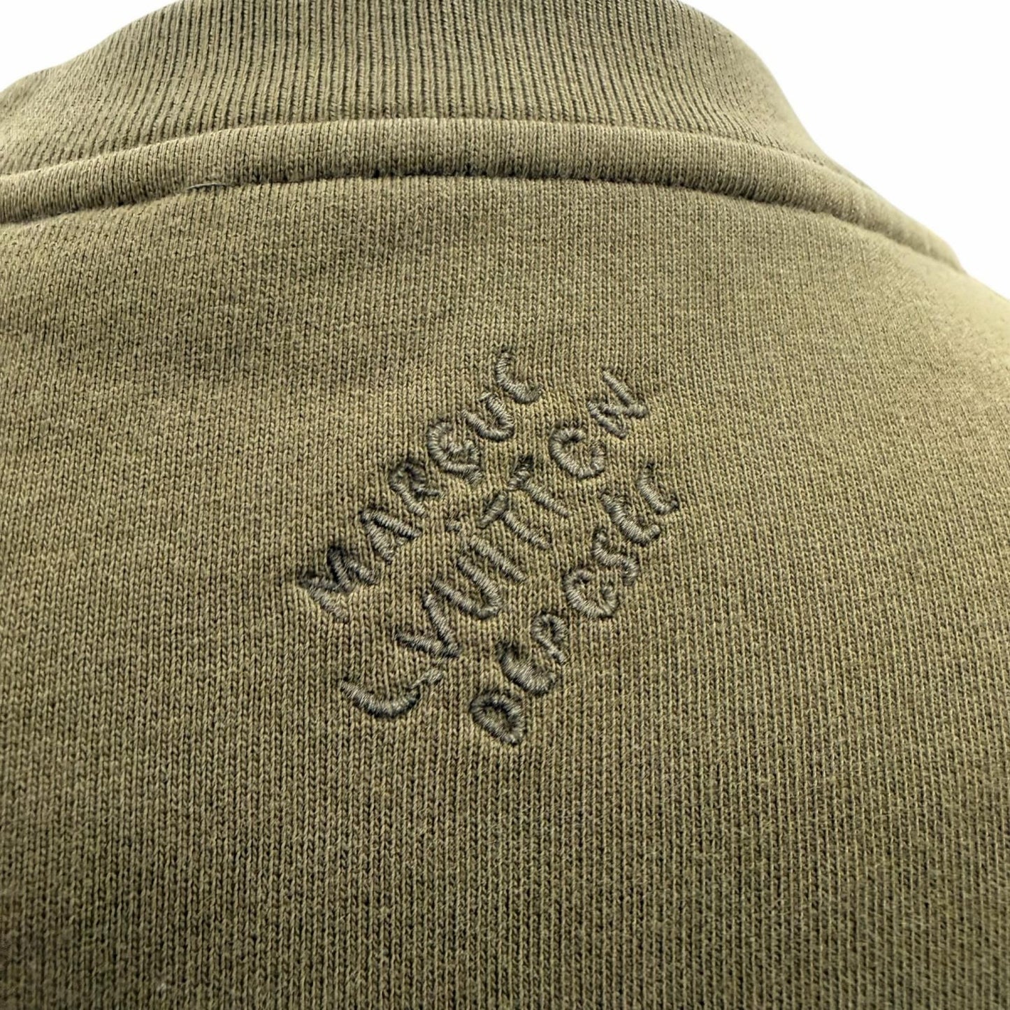 Louis Vuitton Logo Studded Embroidery Cotton Signature Pullover Sweatshirt Khaki — view 6