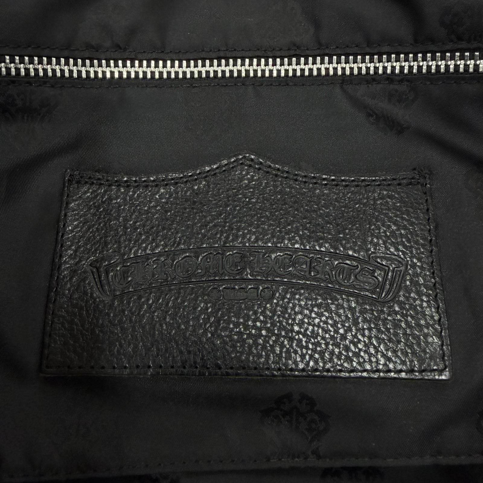 Chrome Hearts FS Tote FS Suede Leather Cross Patch Daga Zip — view 9
