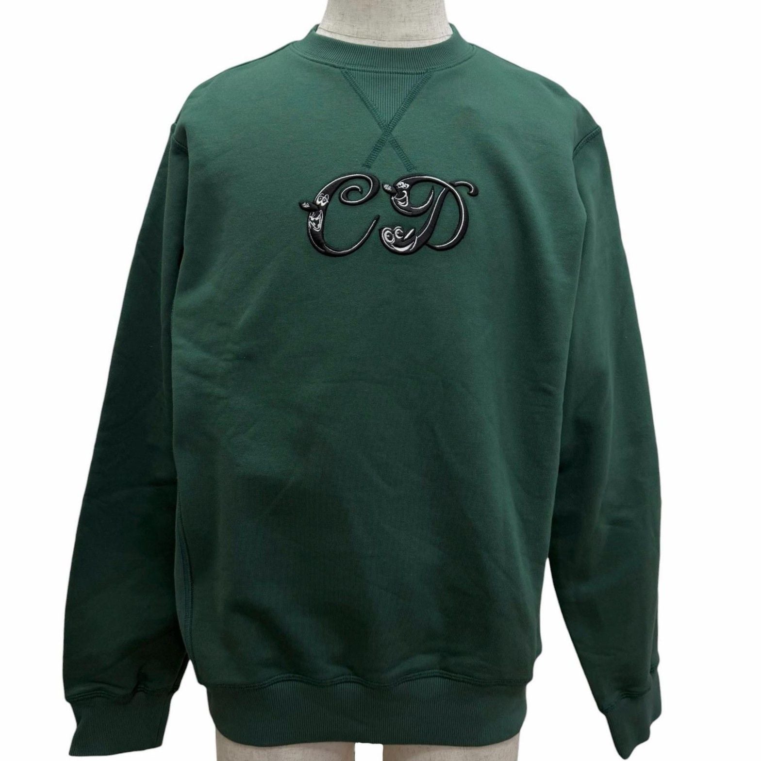 Dior Homme Keny Shaaf CD Logo Embroidery Sweatshirt Shirt S Green