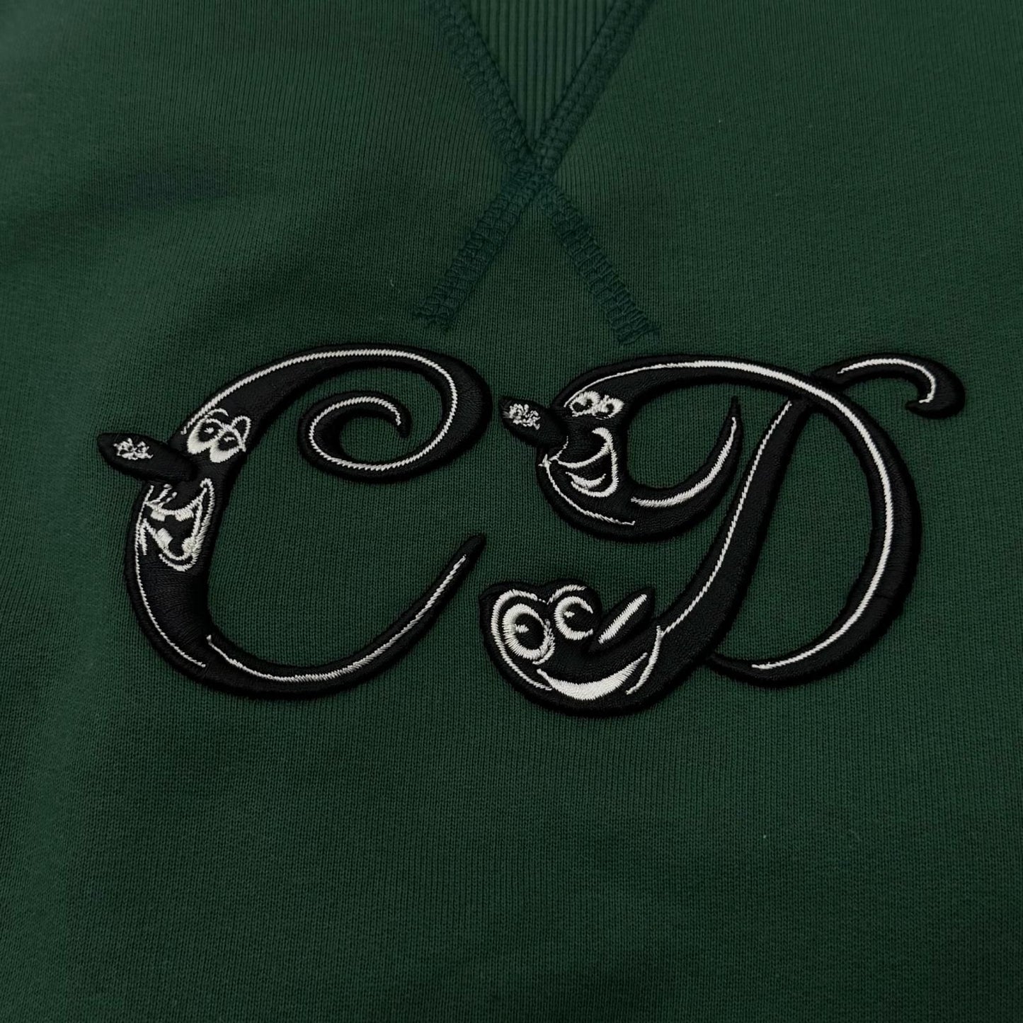 Dior Homme Keny Shaaf CD Logo Embroidery Sweatshirt Shirt S Green — view 5