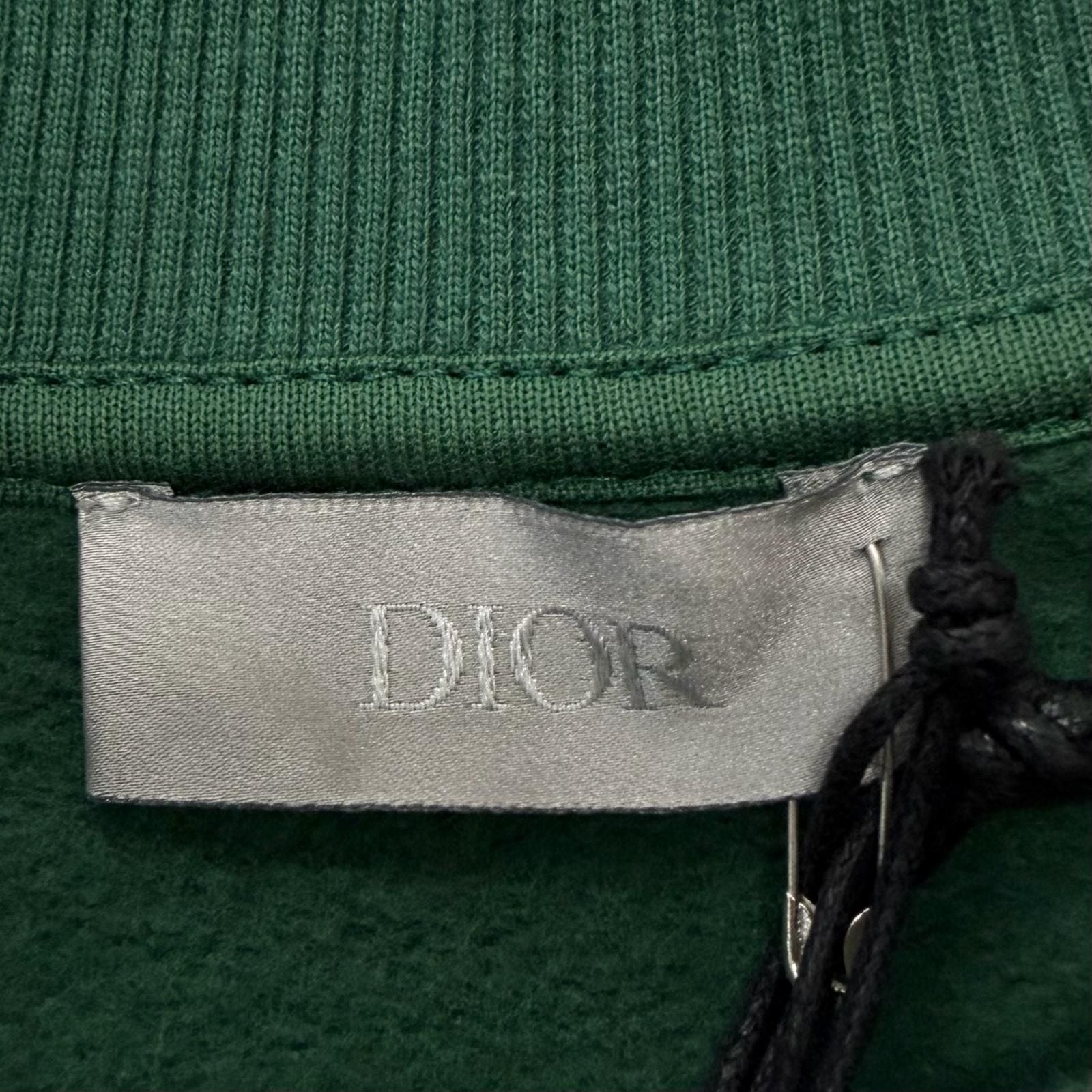 Dior Homme Keny Shaaf CD Logo Embroidery Sweatshirt Shirt S Green — view 6
