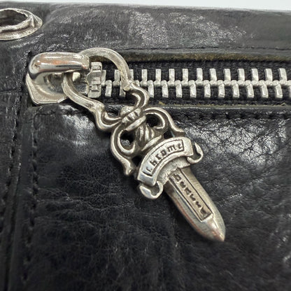 Chrome Hearts Wave BS Fluer Leather BS Flare Button Dagger Zip Wallet Bifold — view 8