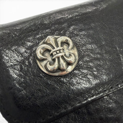 Chrome Hearts Wave BS Fluer Leather BS Flare Button Dagger Zip Wallet Bifold — view 7
