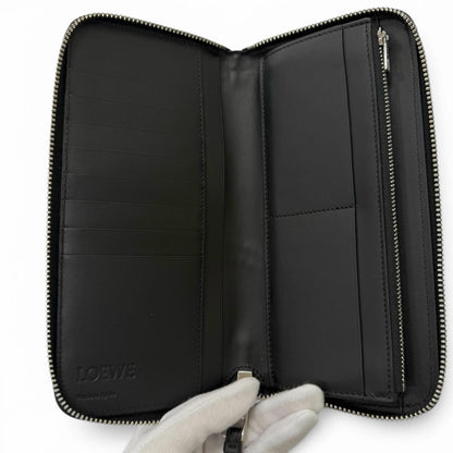 Loewe Puzzle Edge Zipped Wallet Leather Anagram Round Zip Black — view 6
