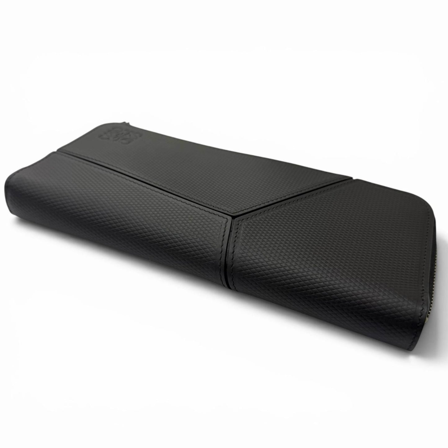 Loewe Puzzle Edge Zipped Wallet Leather Anagram Round Zip Black — view 4