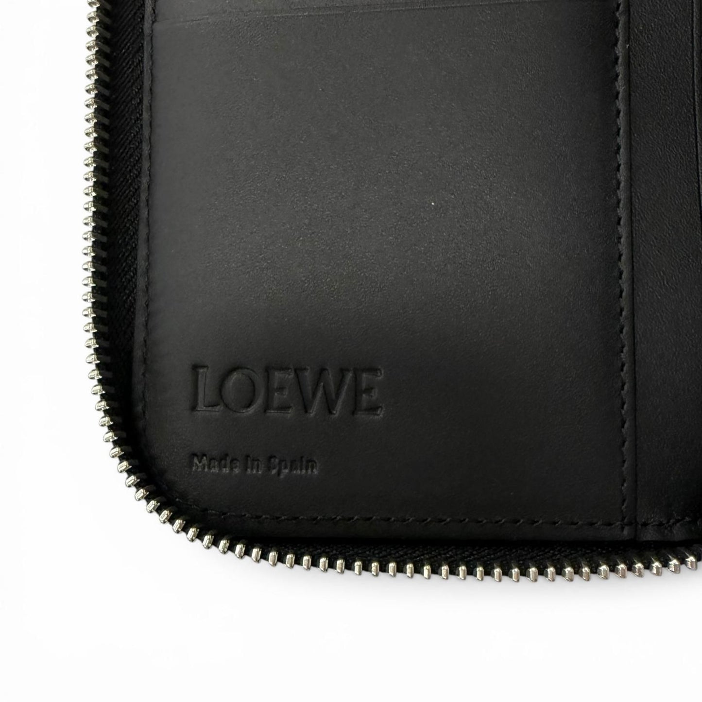 Loewe Puzzle Edge Zipped Wallet Leather Anagram Round Zip Black — view 9