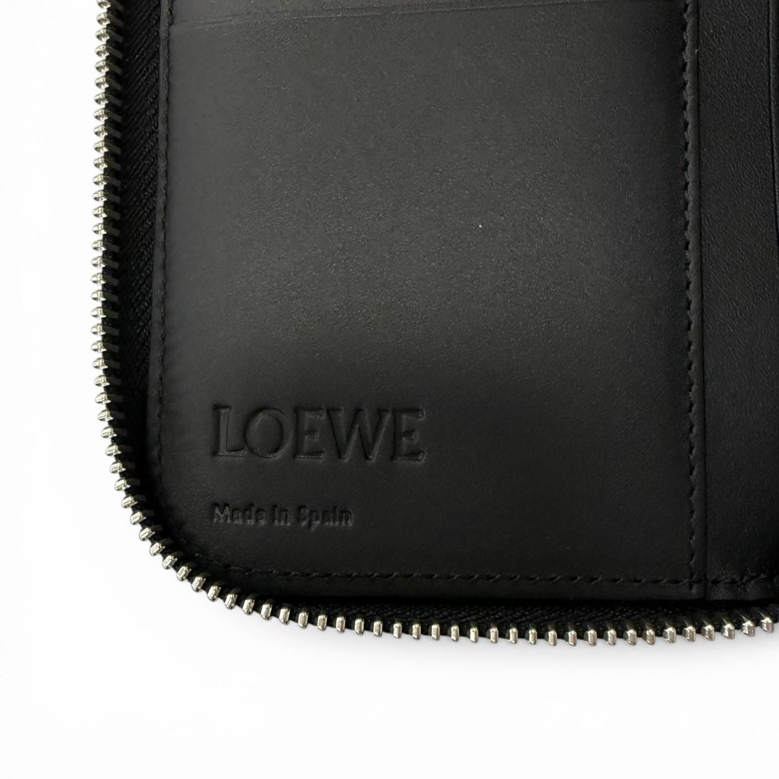 Loewe Puzzle Edge Zipped Wallet Leather Anagram Round Zip Black — view 9