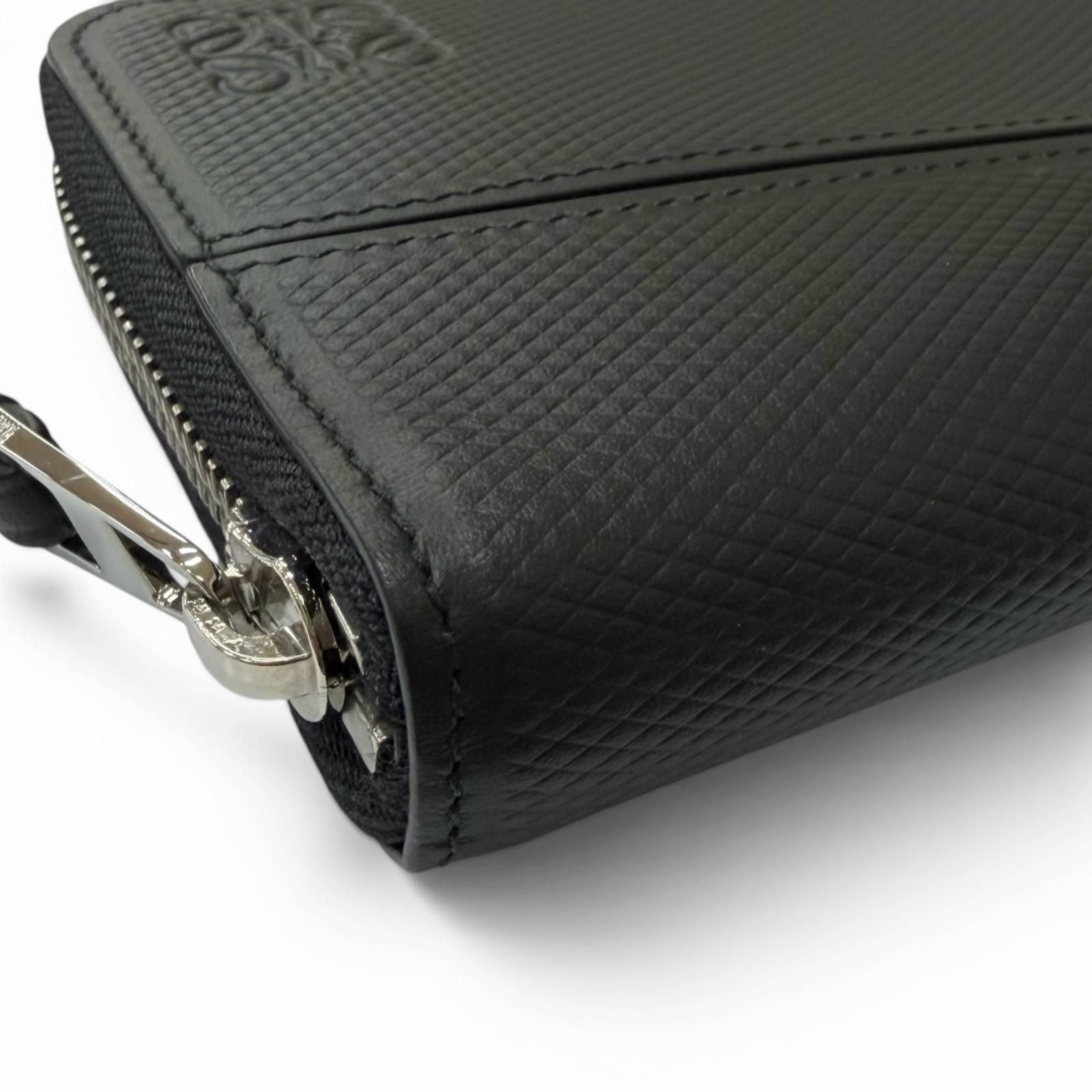 Loewe Puzzle Edge Zipped Wallet Leather Anagram Round Zip Black — view 5