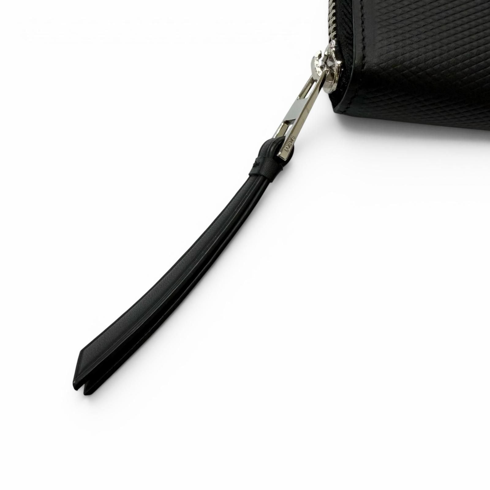 Loewe Puzzle Edge Zipped Wallet Leather Anagram Round Zip Black — view 7