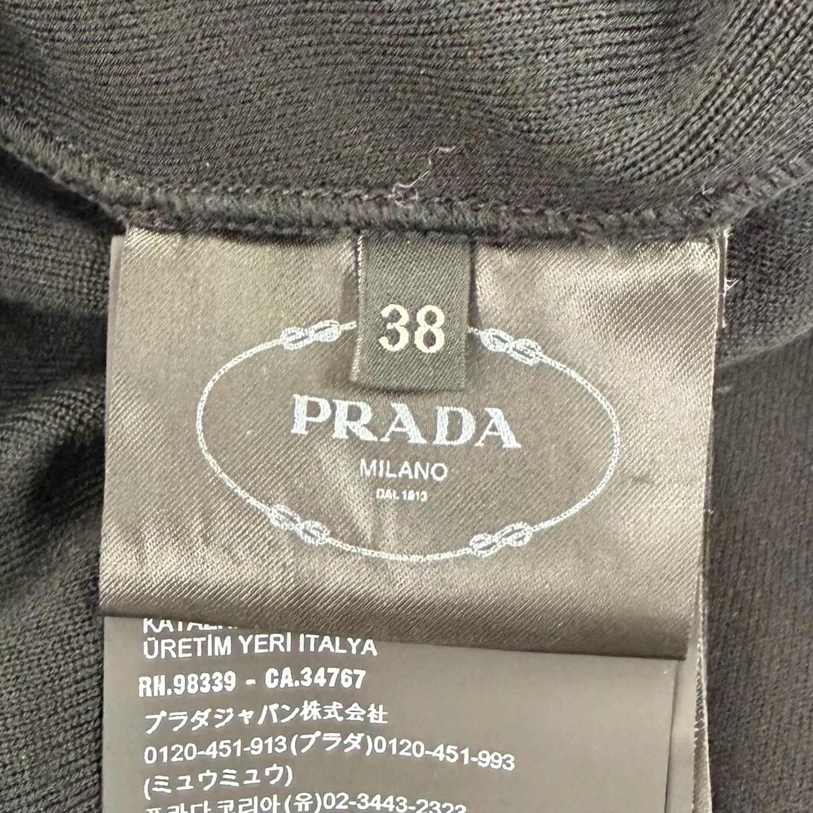 Prada Wool Knit Pants Black 38 — view 8