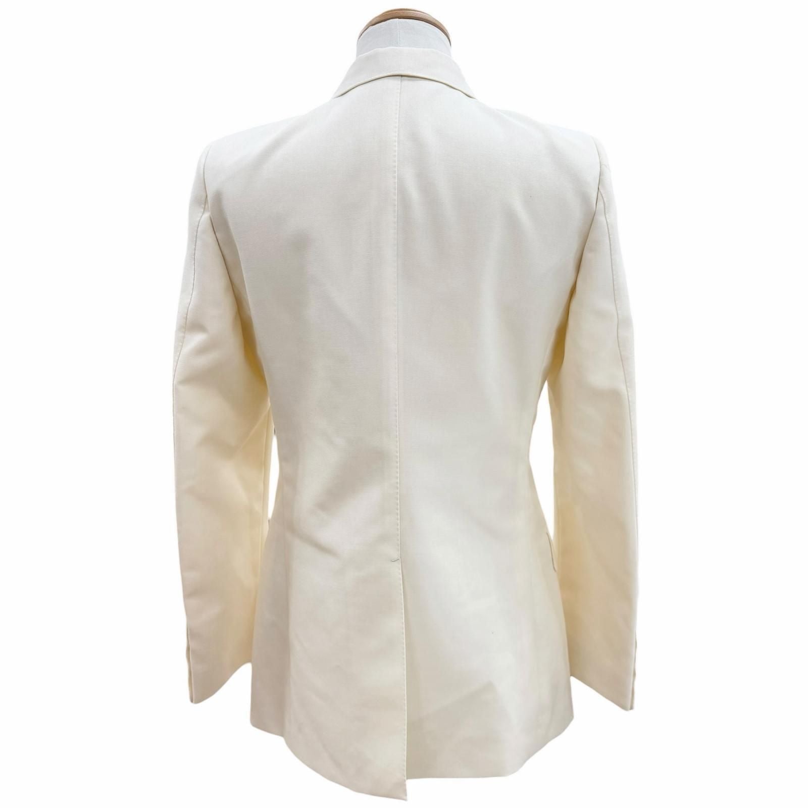 Gucci Mohair Bicolor Double Breasted jacket Ivory Black 46 Hanga — view 4