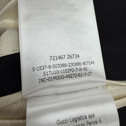 Gucci Mohair Bicolor Double Breasted jacket Ivory Black 46 Hanga — view 9