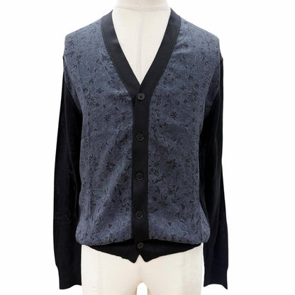 Hermes Silk 100% Neck Contrast Cardigan