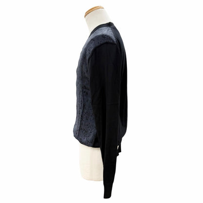 Hermes Silk 100% Neck Contrast Cardigan — view 3