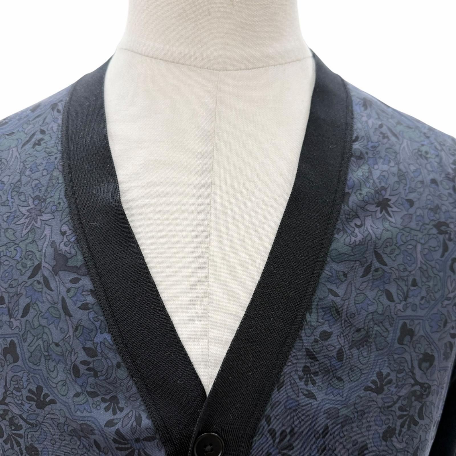 Hermes Silk 100% Neck Contrast Cardigan — view 2