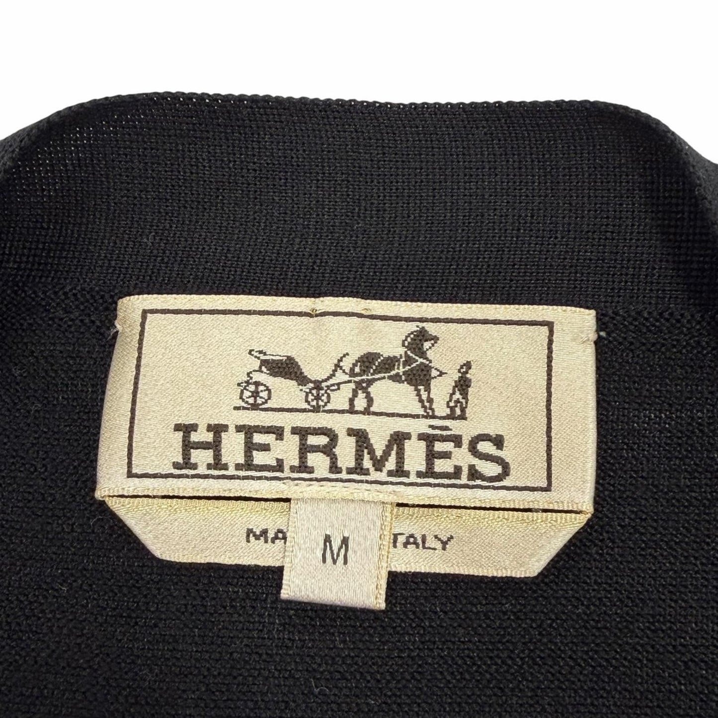 Hermes Silk 100% Neck Contrast Cardigan — view 7