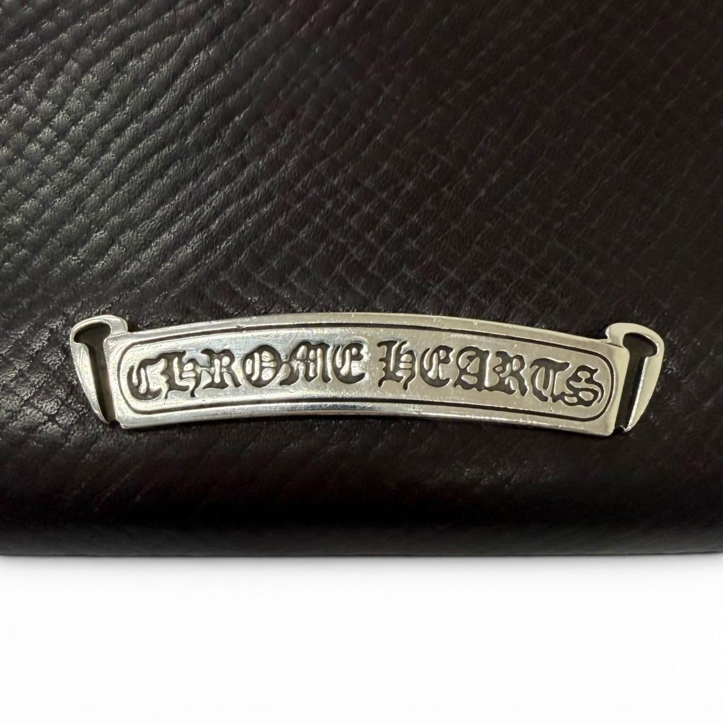 Chrome Hearts Rec Zip Leather Filigree Plus Daga Zip Wallet Dark Brown Silver — view 7