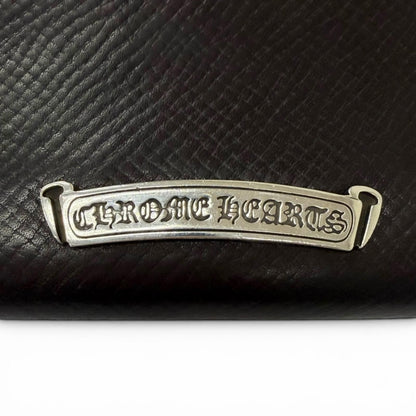 Chrome Hearts Rec Zip Leather Filigree Plus Daga Zip Wallet Dark Brown Silver — view 7