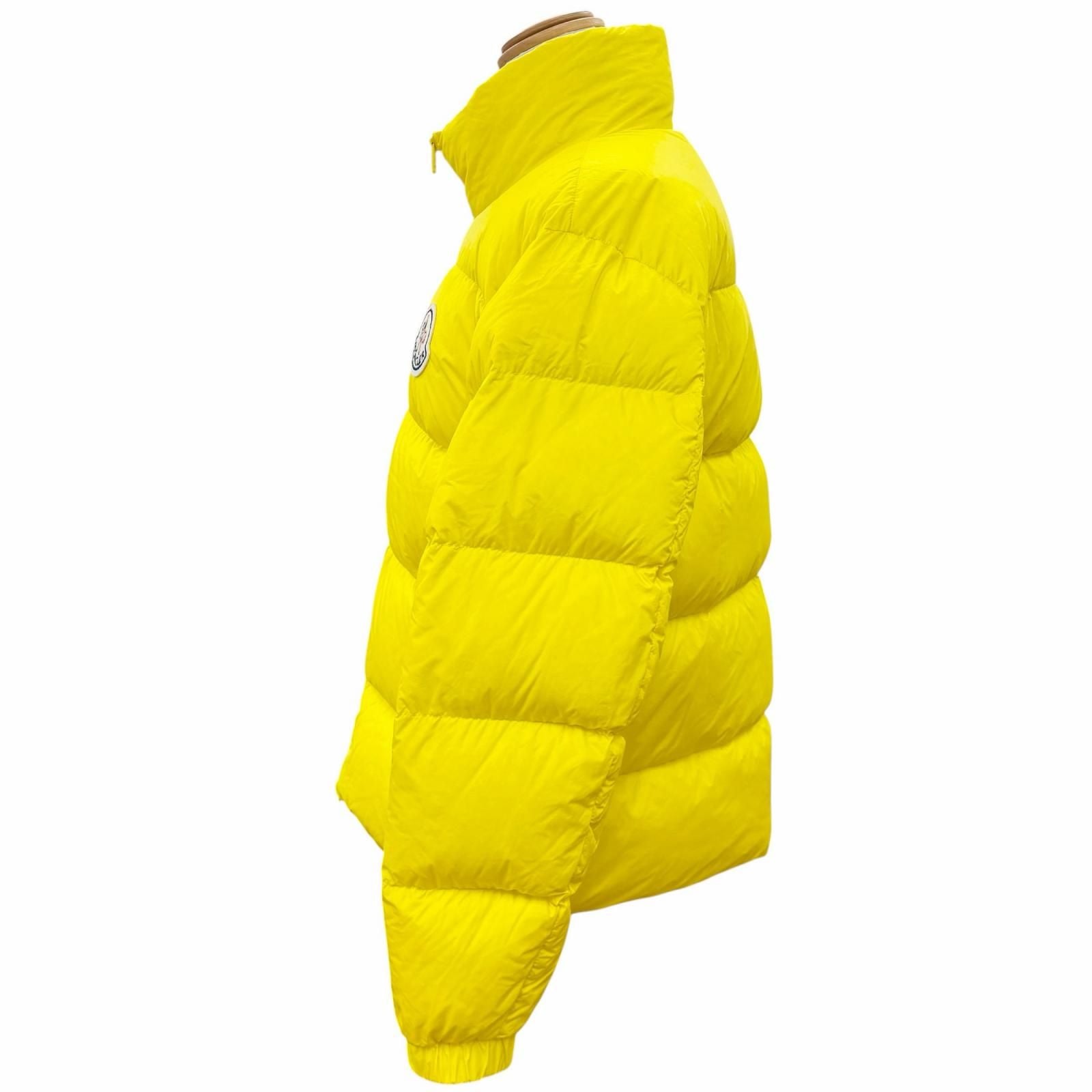 Moncler Citala Logo Patch Double Zip Up Jacket Yellow — view 3