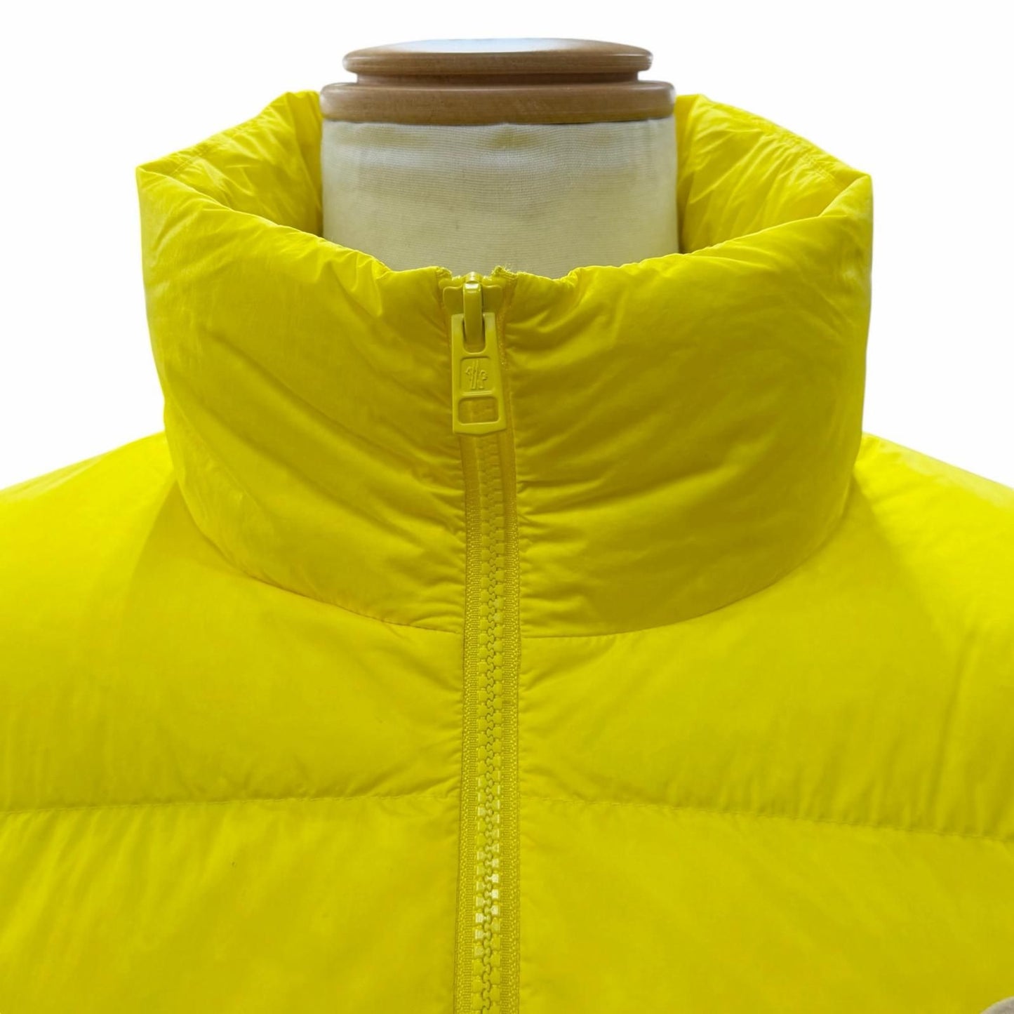 Moncler Citala Logo Patch Double Zip Up Jacket Yellow — view 2